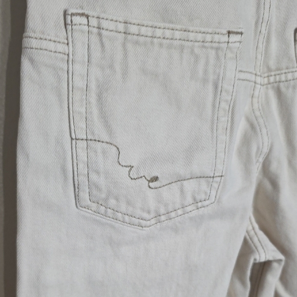 We The Free Jeans Deep Trance Dropped Boyfriend Wide Leg Denim Cream Size 24 - Picture 9 of 14